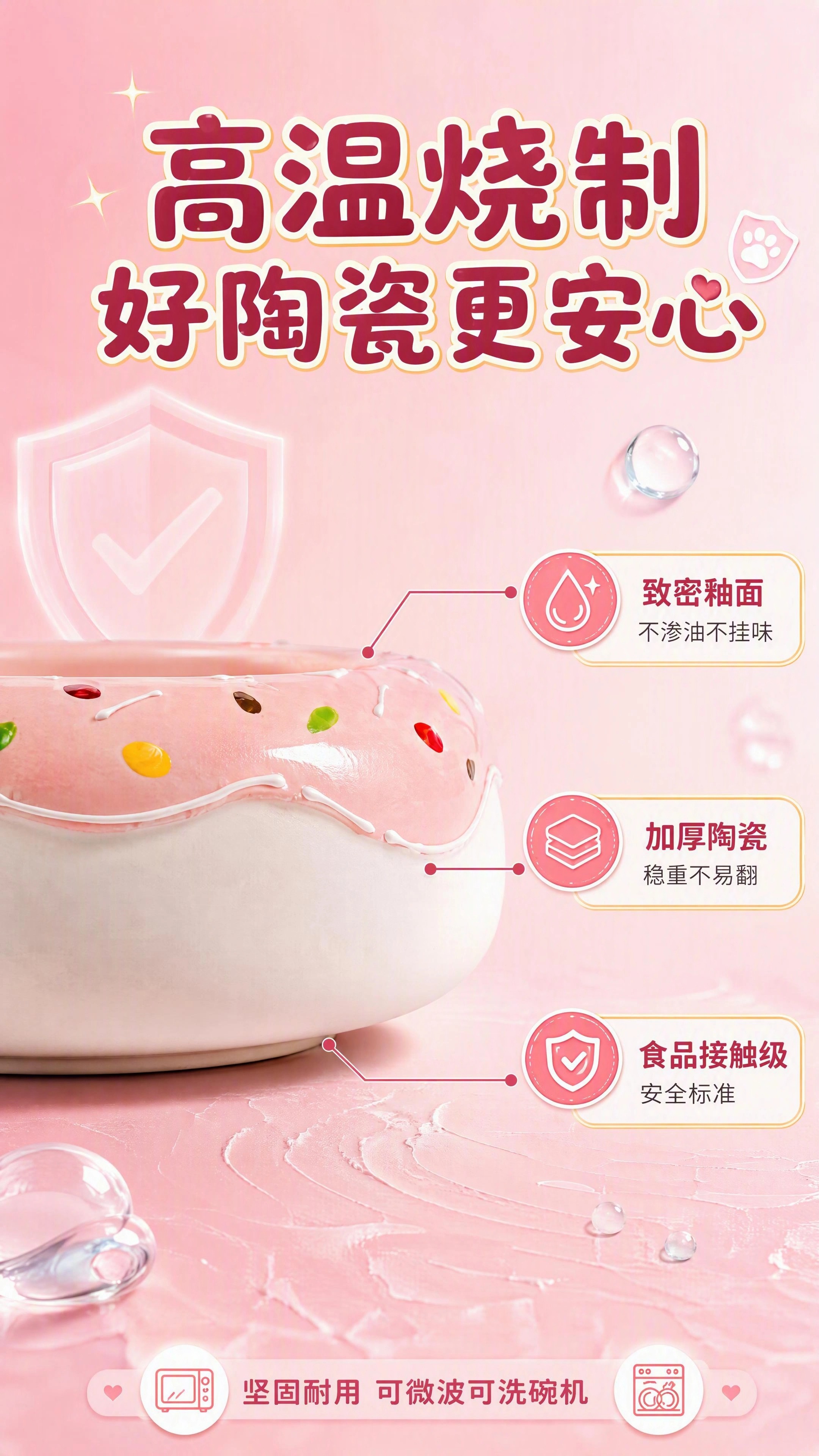 甜甜圈猫碗详情页